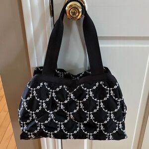 Black and White Patterned Women's Bag
